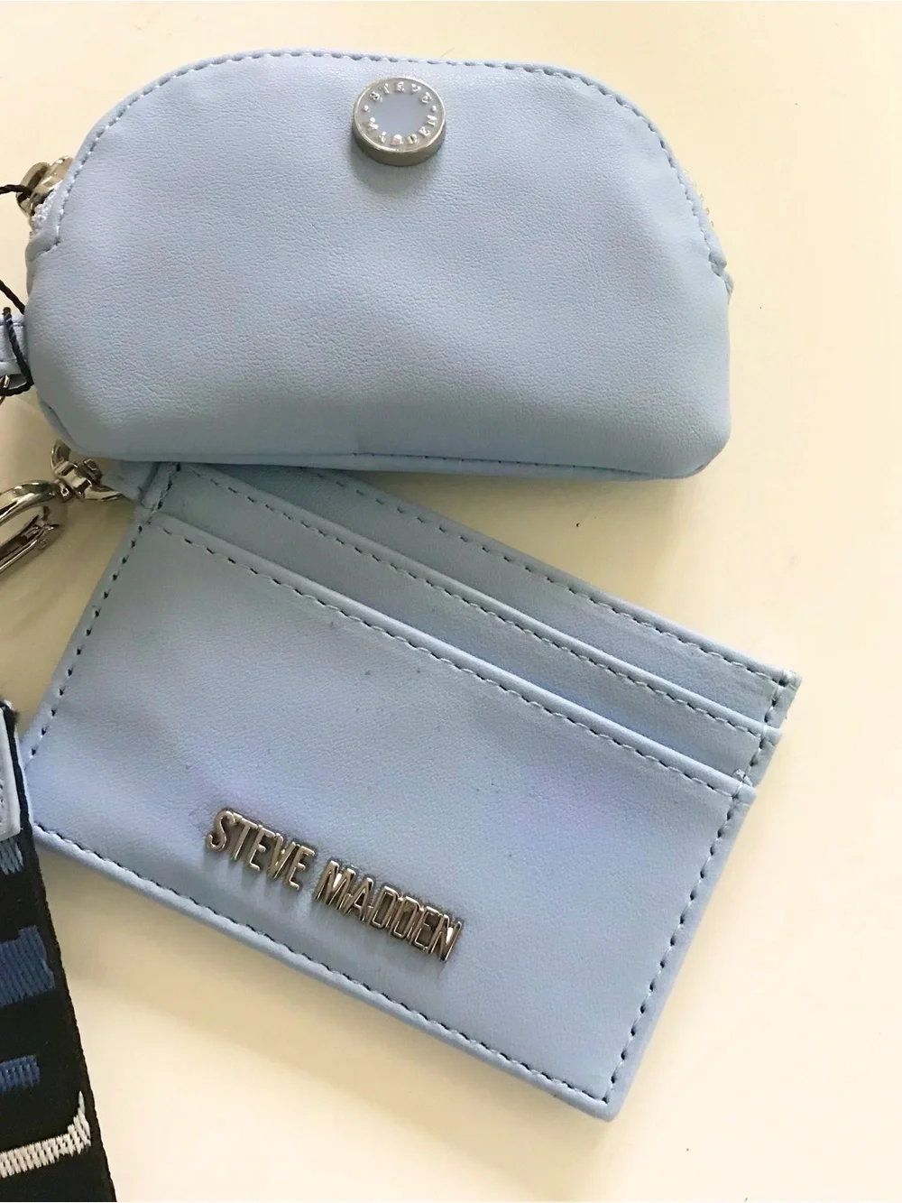 Steve Madden Barisa Blue Aura Cardholder, Coin Pouch and Wristlet Set, NWT